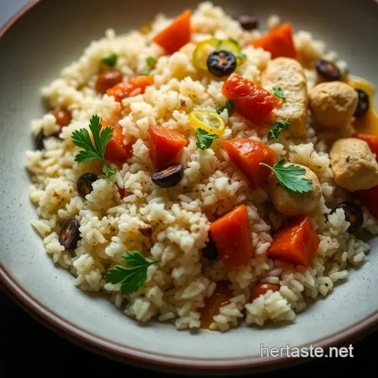 Mediterranean Rice Bowls with Grilled Chicken presentation