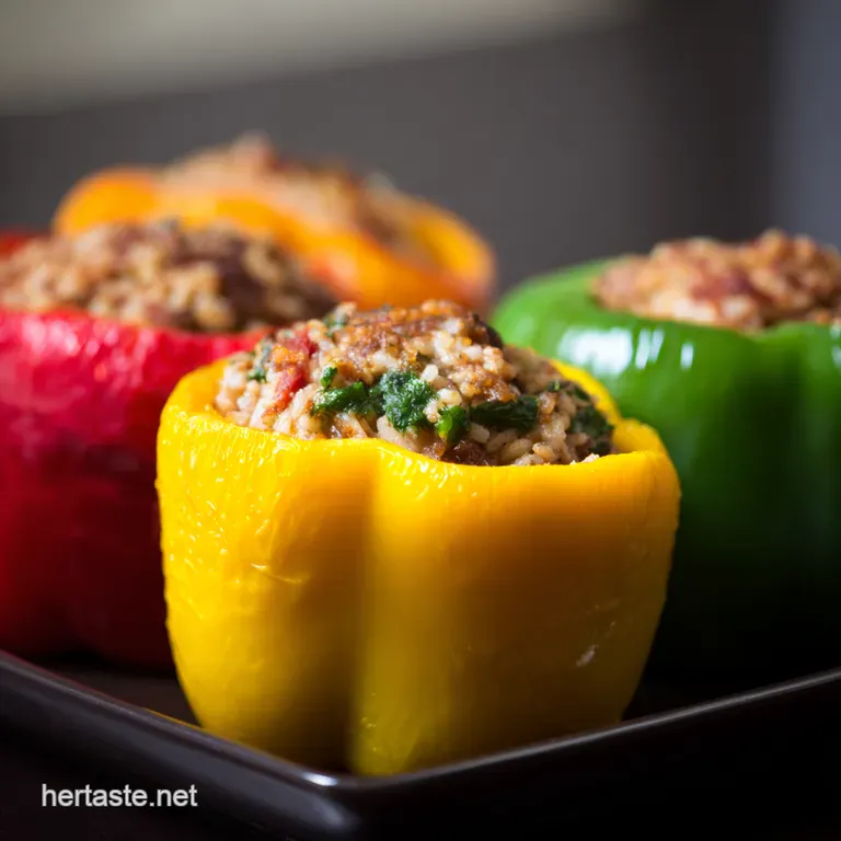 Mediterranean Stuffed Peppers a Burst of Sunshine presentation