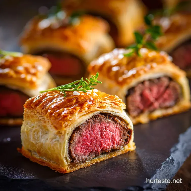 Mini Beef Wellington Bites Flaky Pastry Tender Beef Appetizer
