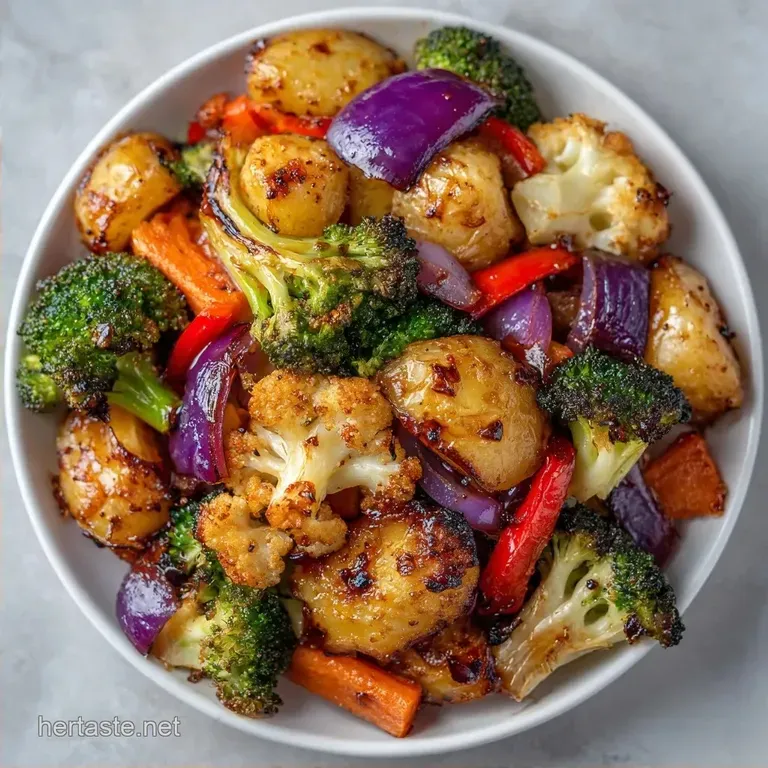 Mixed Roasted Vegetable Side: Golden and Charred