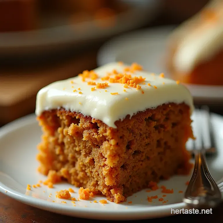 The Ultimate Moist Spiced Carrot Cake with Tangy Cream Cheese Frosting presentation
