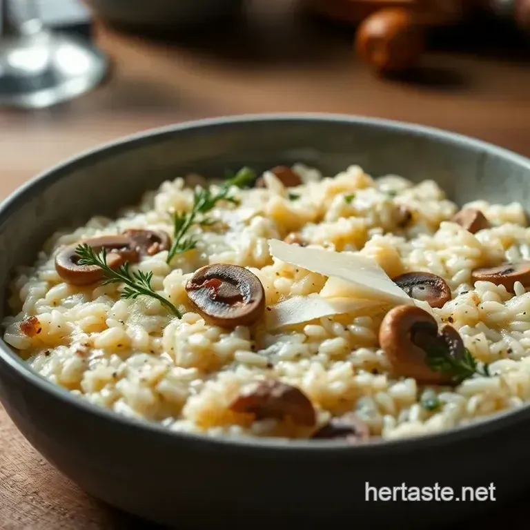 Mushroom and Parmesan Arborio Risotto