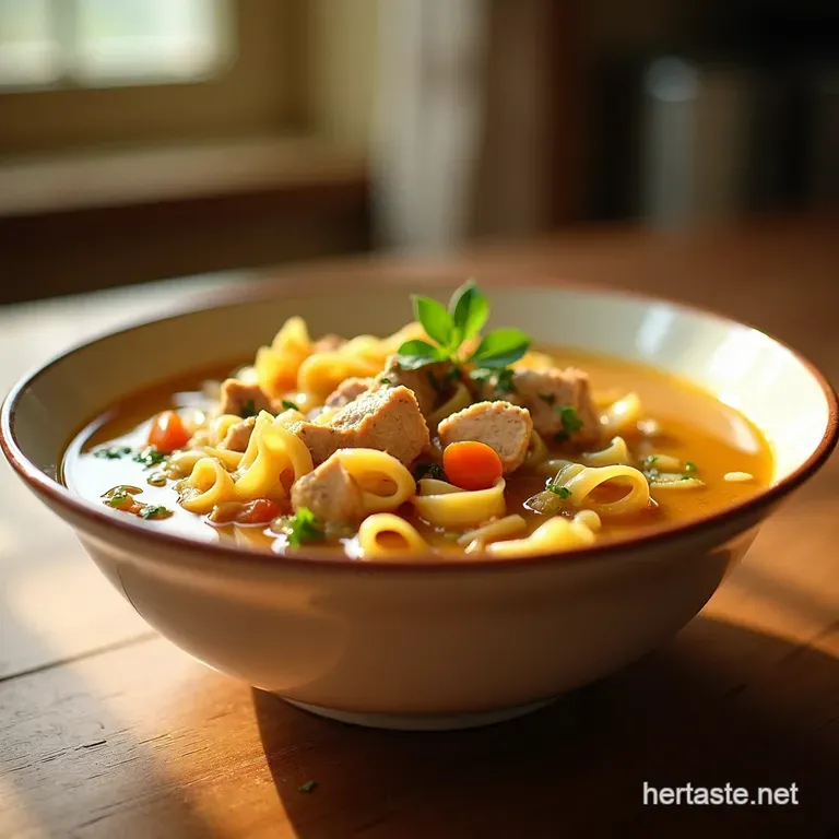 Nans Remedy Truly Homemade Chicken Noodle Soup presentation