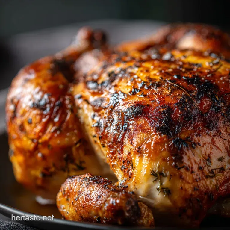 Ninja Foodi Recipes Crispy Lemon Thyme Whole Roast Chicken presentation