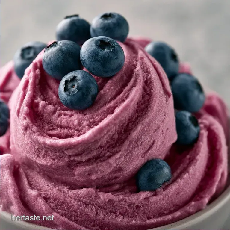 Creamy No-Churn Blueberry Ice Cream