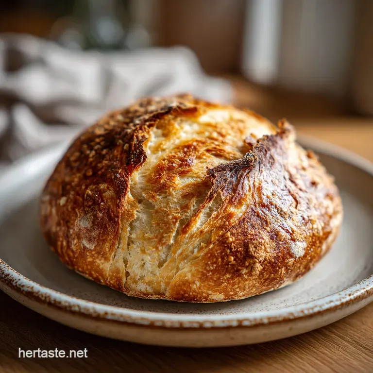 No Knead Dutch Oven Bread: Crackling Artisan Loaf