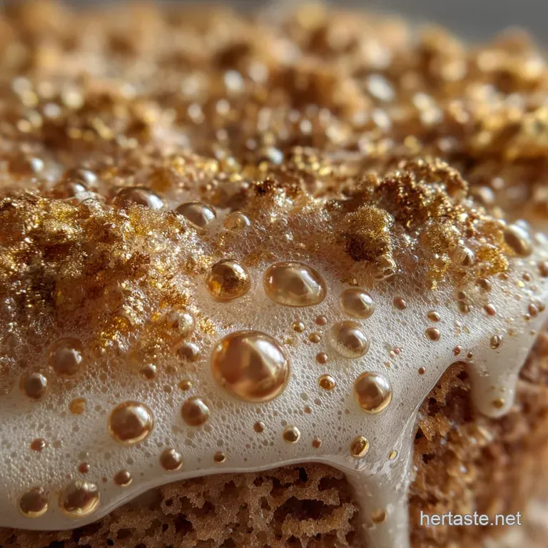 Elegant cake slice showcasing moist layers and creamy frosting, garnished with fresh berries and a dusting of powdered sug...