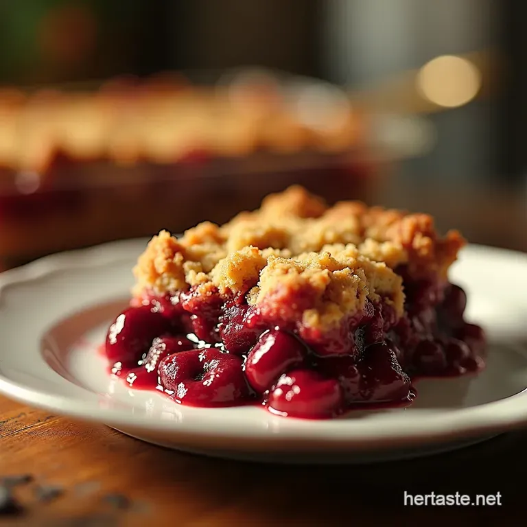 Proper Job Oldfashioned Cherry Crumble Bake presentation