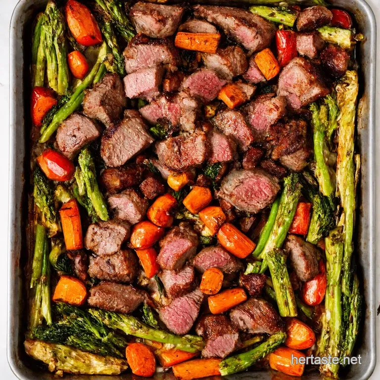 Onepan Roast Lamb with Spring Veg an Easy Easter Dinner presentation