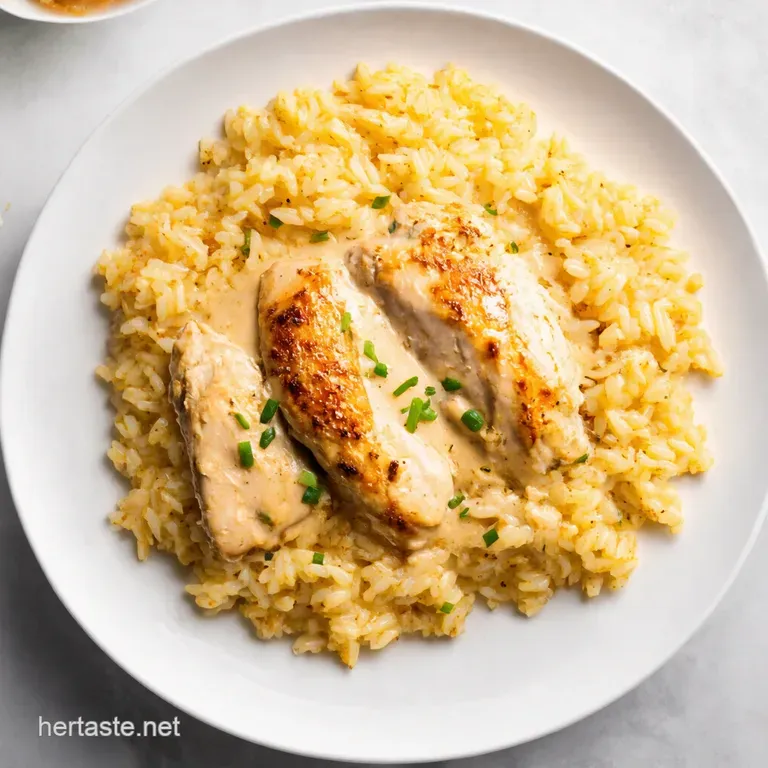 OnePan Creamy Parmesan Chicken and Rice Easy Peasy