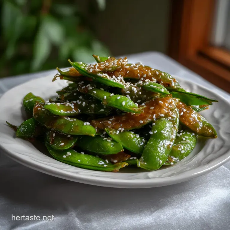 Orange Sesame Snow Peas Recipe with Citrus Glaze