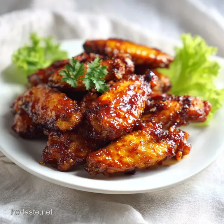 Shatter-Crisp Oven Baked BBQ Chicken Wings with Honey Glaze