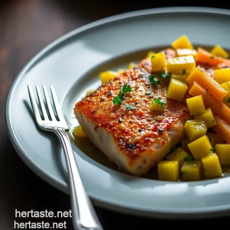 Pan-Seared Mahi-Mahi with Zesty Mango Salsa presentation