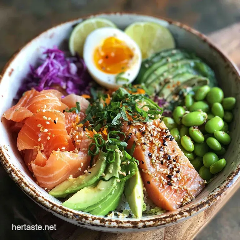 Pan-seared salmon artfully arranged over mixed greens, highlighting its crispy skin and moist interior. A balanced, flavor...