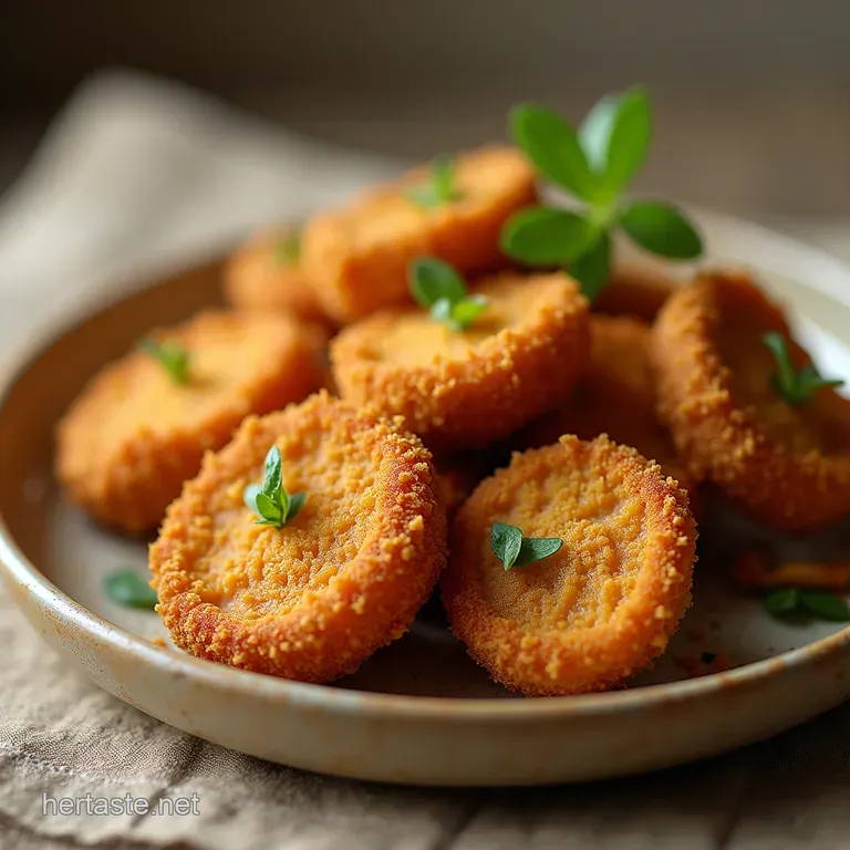 The Golden Crunch Perfectly PankoCrusted Fried Sliced Mushrooms