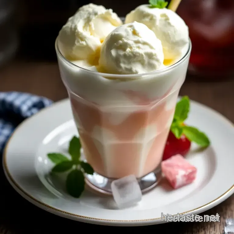 Paul Masson Ice Cream Float: A Luxurious Sip of Indulgence presentation