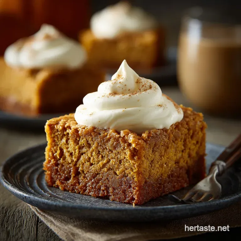 Southern Comfort Spiced Paula Deens Irresistibly Creamy Pumpkin Bars presentation
