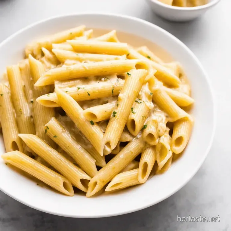 Penne Pasta with Creamy Alfredo Sauce