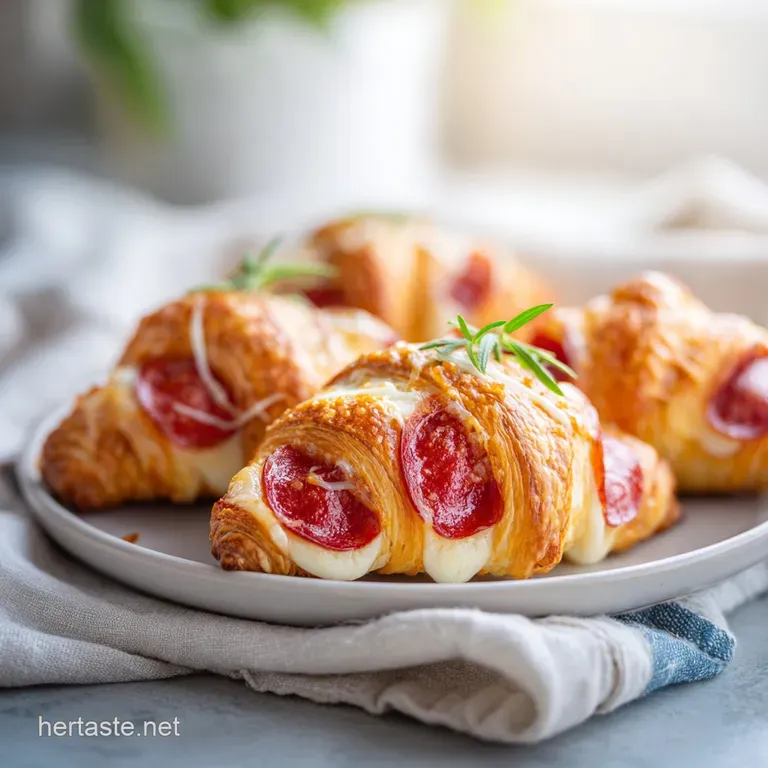 Pepperoni Croissant Rolls: Flaky & Cheesy
