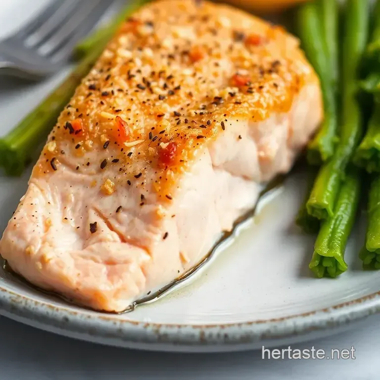 Perfectly Air Fryer Salmon at 400°F presentation
