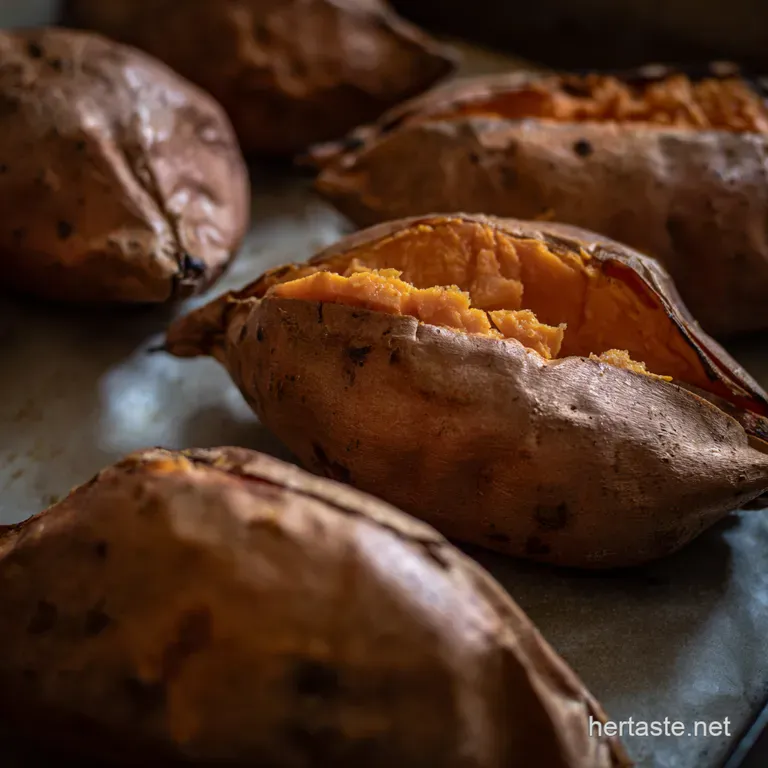 Perfectly Baked Sweet Potatoes presentation