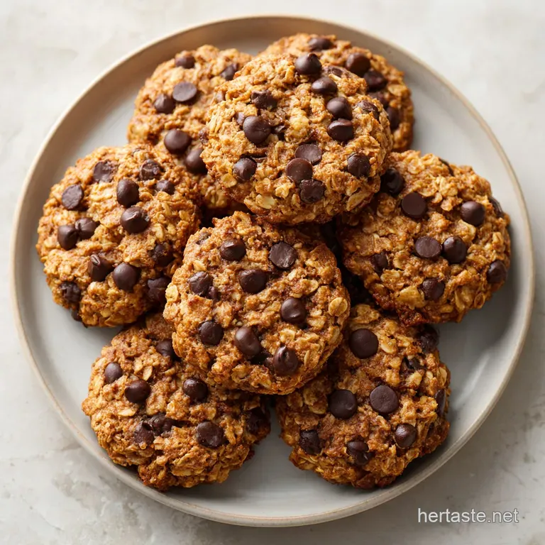 A small stack of dense, chocolatey protein bites on a white ceramic plate, garnished with a sprig of fresh mint.