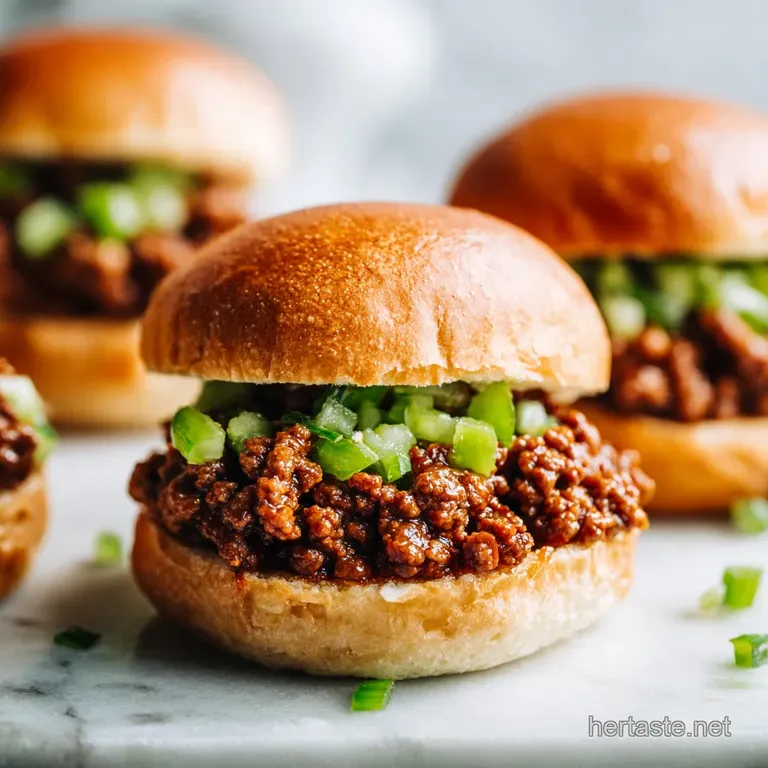 Three hearty beef sandwiches on a rustic wooden platter with a side of crisp green pickles and potato chips.