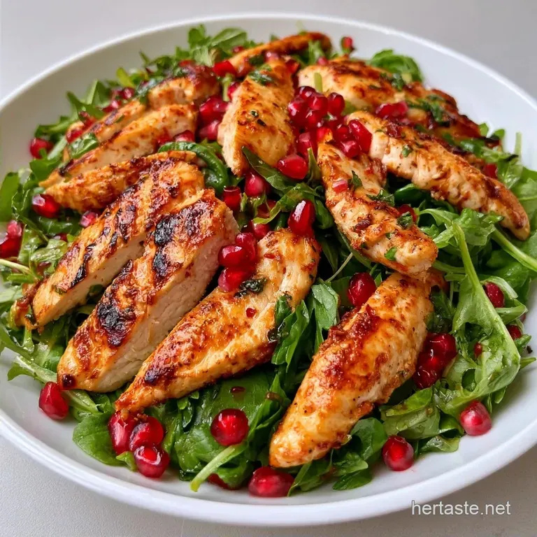 Pomegranate and Chicken Salad with Feta