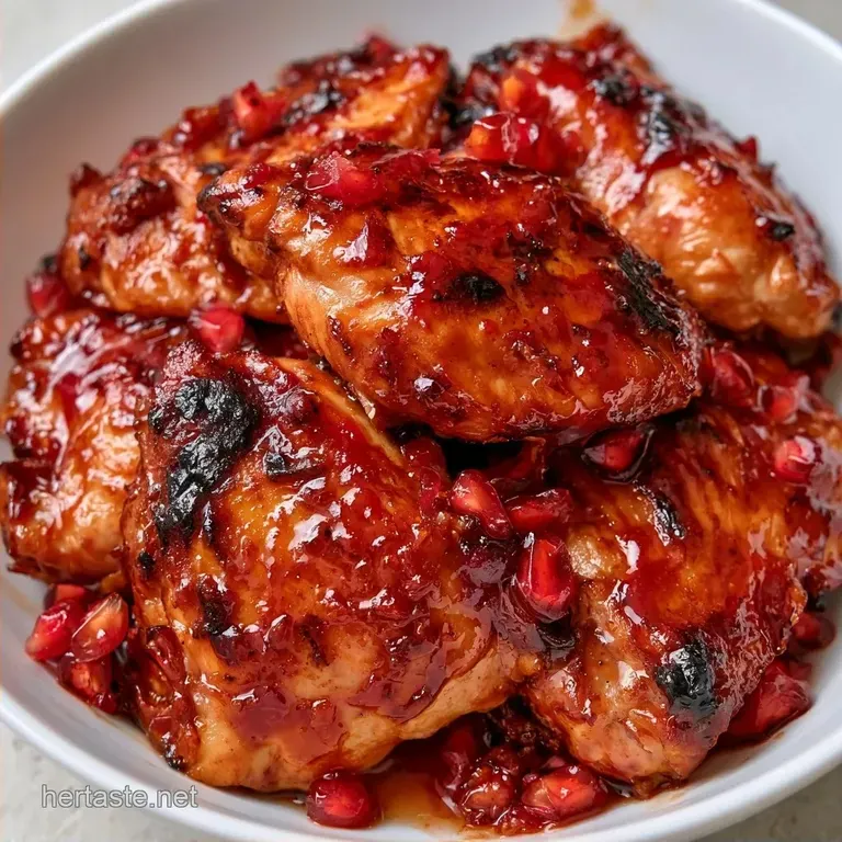 Sticky Pomegranate Chicken Thighs