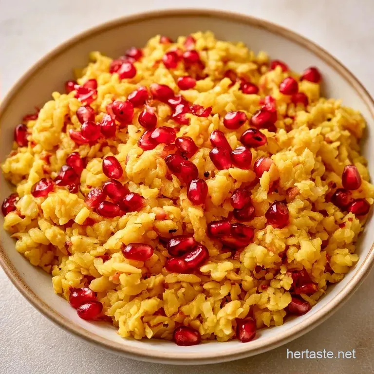 Pomegranate Poha in 37 Minutes
