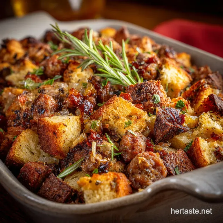 Sausage Stuffing: the Proper Pub-Style Recipe (A Roast Dinner Essential) presentation