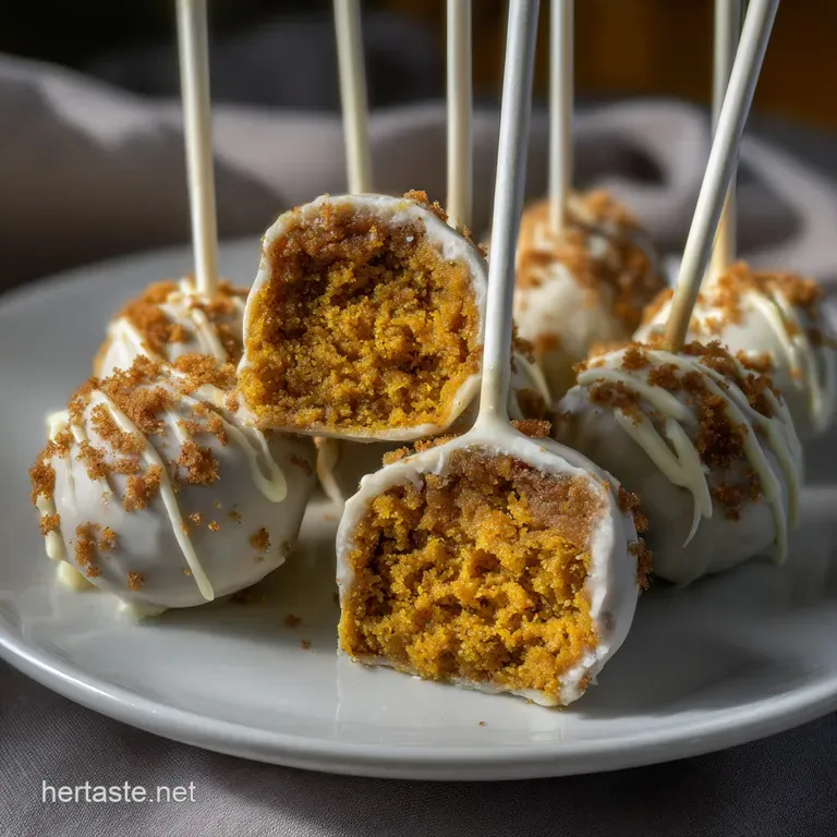 Moist Pumpkin Cake Pops with Crisp Shell