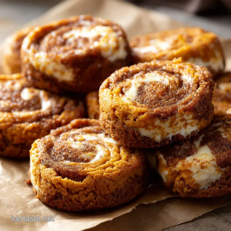 Pumpkin Cream Cheese Cookies Soft Pillowy Spiced Cheesecake Swirl presentation