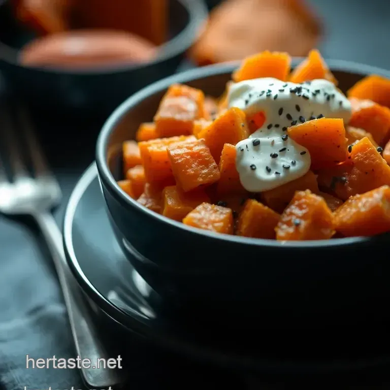 Quick and Easy Microwave Oven Sweet Potatoes: the Ultimate Comfort Bowl presentation