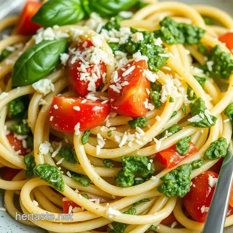 Quick Basil Pesto Pasta Delight