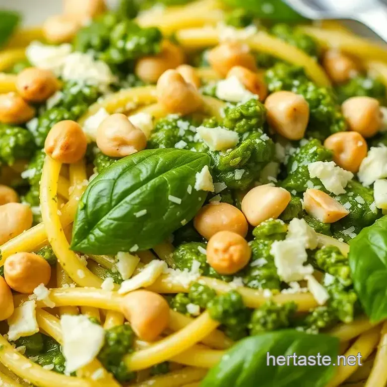 Quick Pesto Olive Oil Pasta Delight