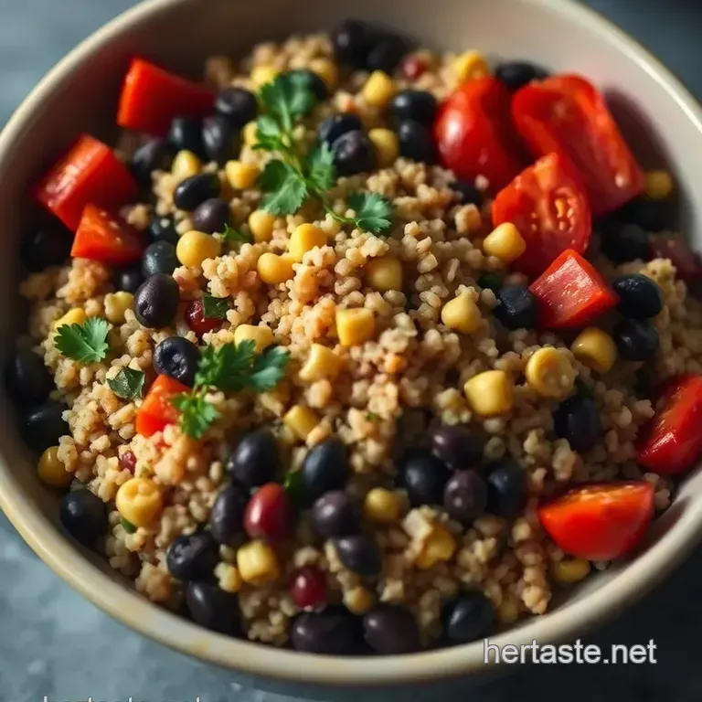 Quinoa and Black Bean Power Bowl presentation