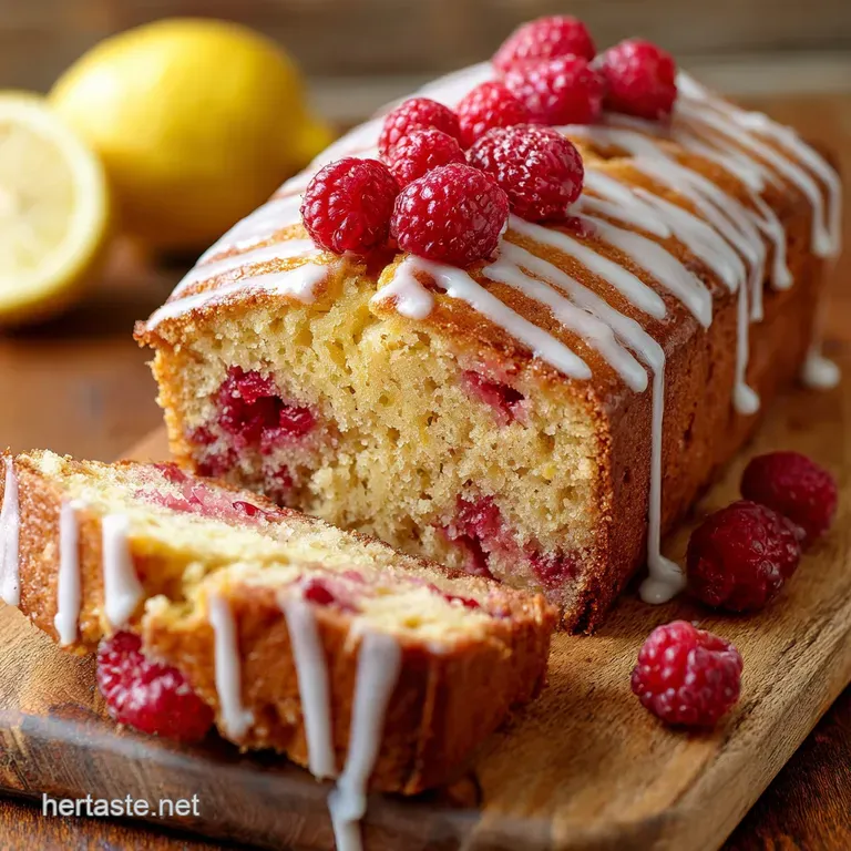 Raspberry Lemon Loaf: the Zesty Ultra-Moist Loaf Cake with Lemon Drizzle presentation