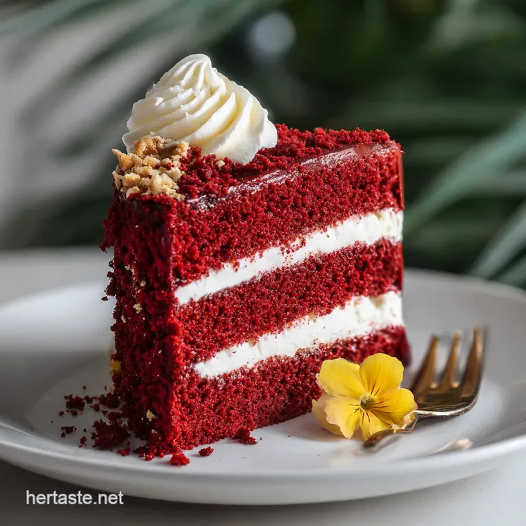 Delicious Red Food Idea for Valentines Party with Red Velvet Cake
