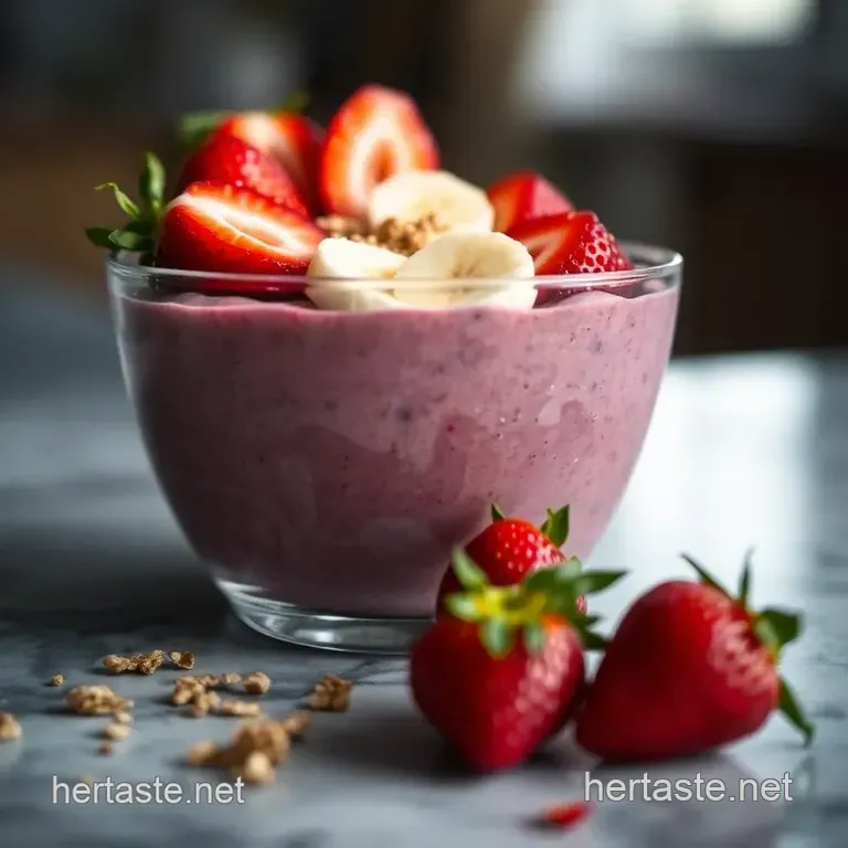 Refreshing Strawberry Acai Bowl: a Tropical Delight presentation