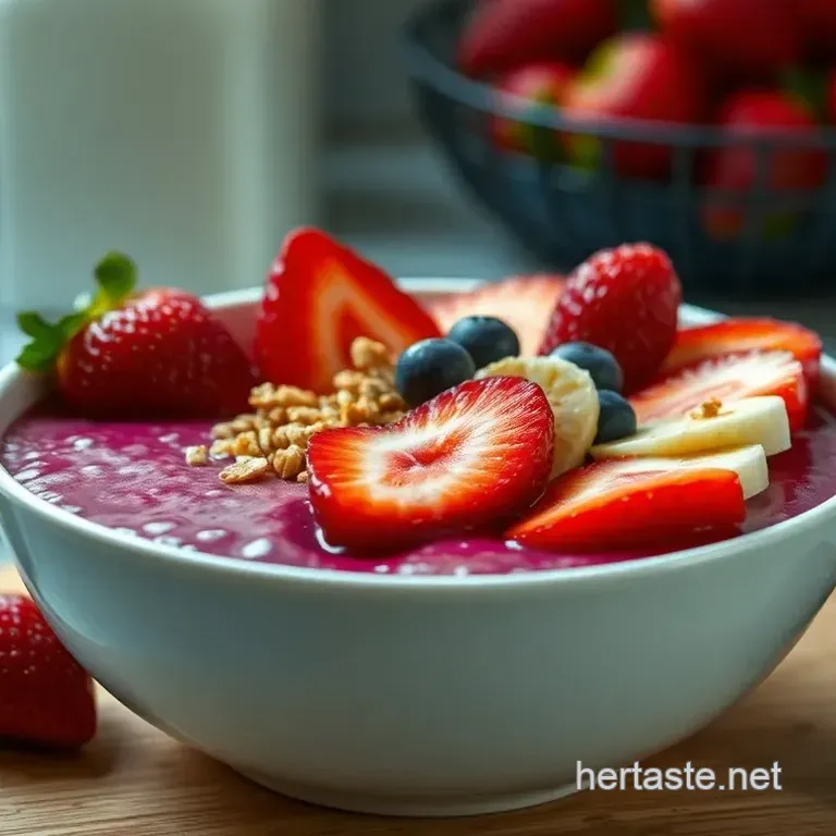 Refreshing Strawberry Acai Bowl: A Tropical Delight