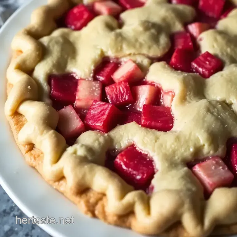 Rhubarb Reverie Pie: a Tangy-Sweet Slice of Spring presentation