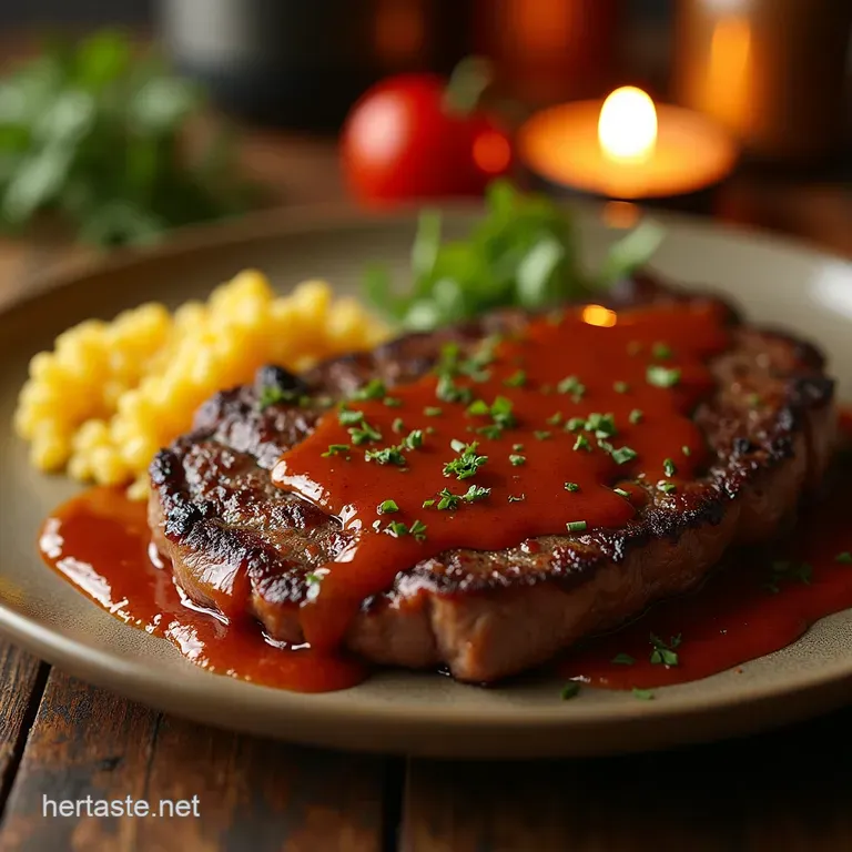 The Proper Posh Relish Rich Tangy Homemade Steak Sauce presentation