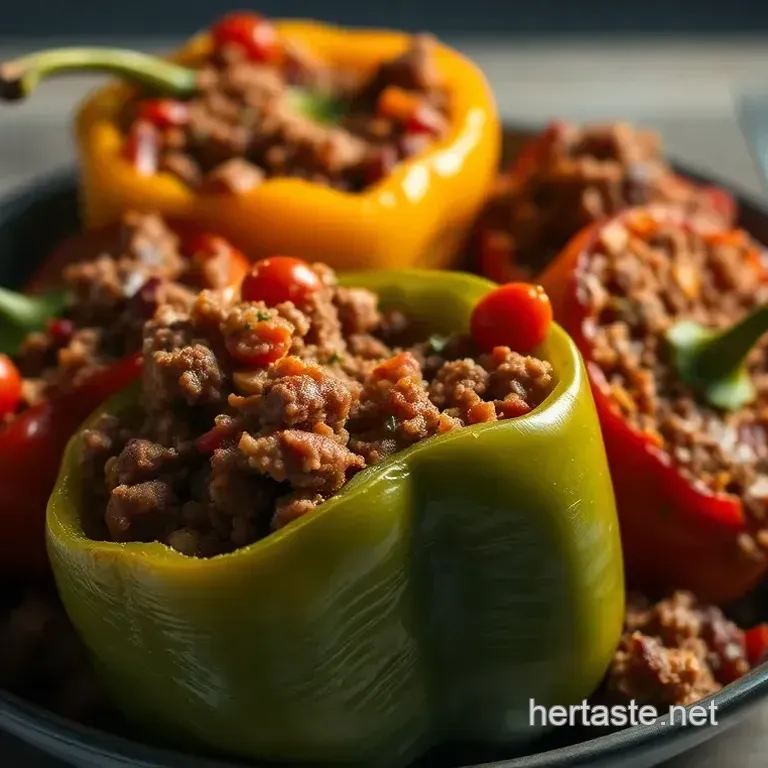 Easy &amp Juicy Stuffed Bell Peppers Without Rice: My Family’s Go-To Recipe