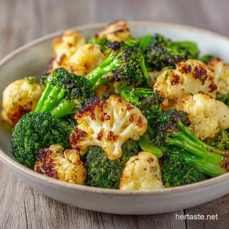 Roasted Broccoli and Cauliflower: Charred and Salty