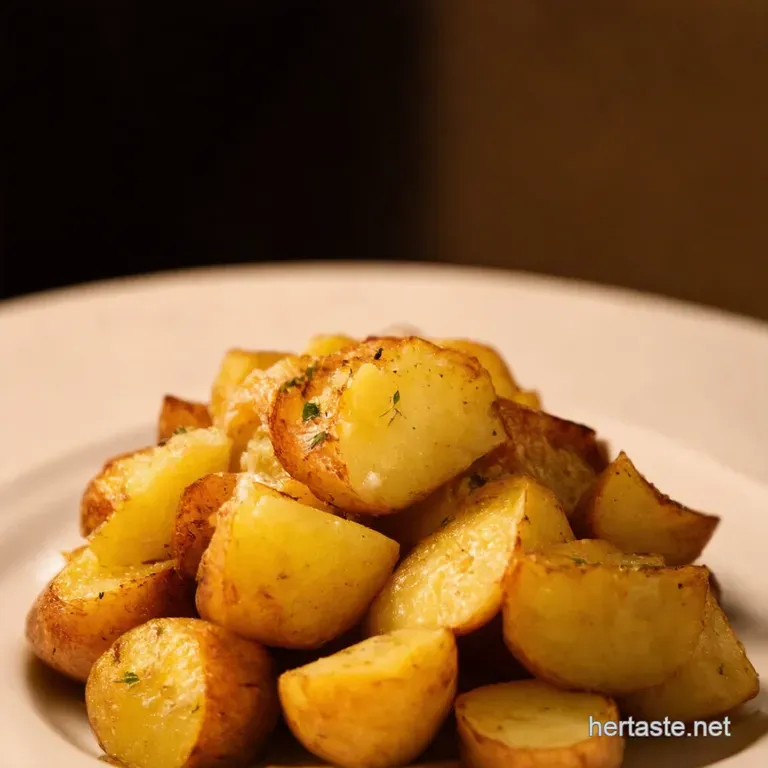 Roasted Garlic Butter Parmesan Potatoes presentation