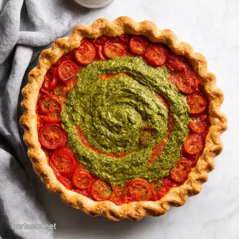 Roasted Tomato Pie with Pesto My Summer Showstopper