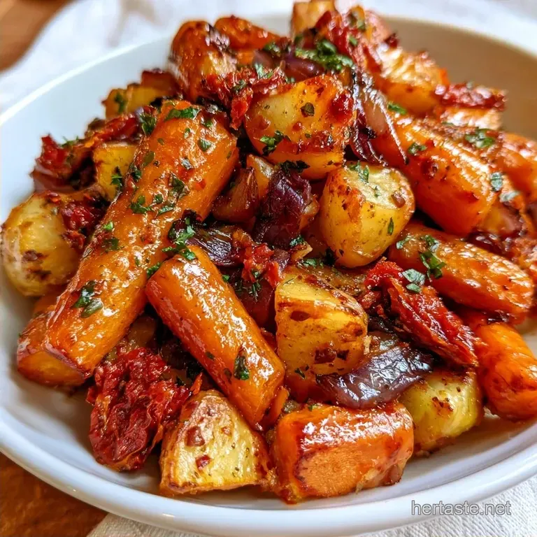 Roasted Vegetables With SunDried Tomatoes in 45 Minutes