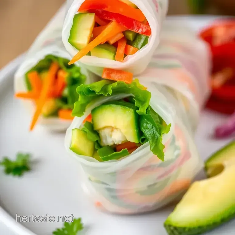 Roll Fresh Veggies with Tasty Garden Spring Roll presentation