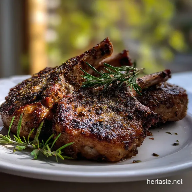 The Ultimate Rosemary and Black Pepper Lamb Chops Recipe presentation